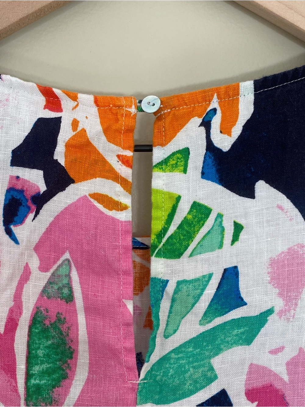 Cynthia Rowley Tropical Bright Vibrant Floral A-Line Shift Linen Dress Small - Picture 3 of 9